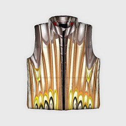 Детский жилет Абстрактный рисунок по мотивам крыла бабочки, цвет: 3D-красный