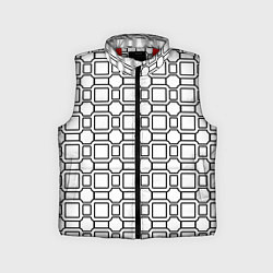 Детский жилет Чёрно белая сетка, цвет: 3D-красный
