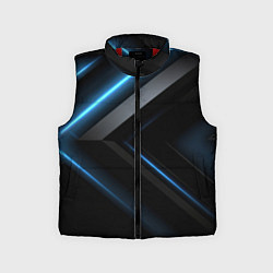 Детский жилет Разрыв реальности синего и черного, цвет: 3D-красный