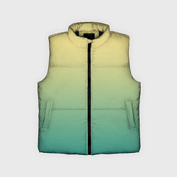 Детский жилет Градиент жёлто-зелёный приглушённый, цвет: 3D-черный