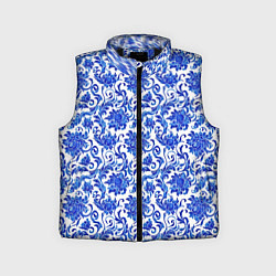 Детский жилет Гжель классика, цвет: 3D-черный