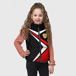 Детский жилет Russia - black and red, цвет: 3D-красный — фото 2
