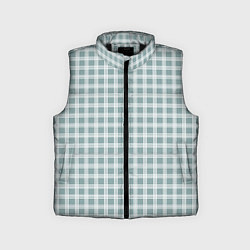 Детский жилет Серо-зелёный клетчатый, цвет: 3D-черный