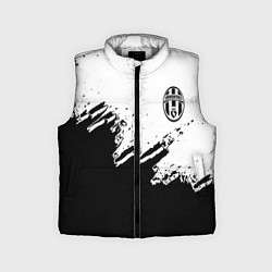 Детский жилет Juventus black sport texture, цвет: 3D-светло-серый