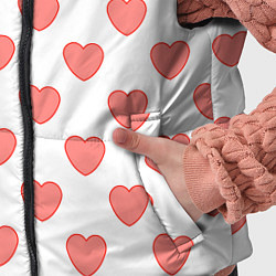 Детский жилет Розовые сердца фон, цвет: 3D-светло-серый — фото 2