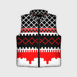 Детский жилет Красные и чёрные фигуры, цвет: 3D-красный