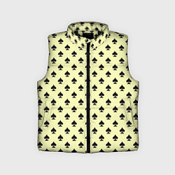 Детский жилет Пиковая масть светло-жёлтый