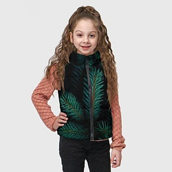Детский жилет Хвоя - паттерн, цвет: 3D-светло-серый — фото 2