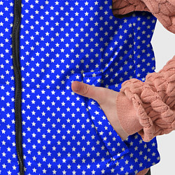 Детский жилет Белые маленькие звёздочки ультрамарин, цвет: 3D-черный — фото 2