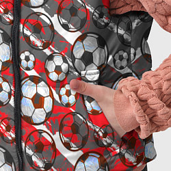 Детский жилет Футбол паттерны, цвет: 3D-черный — фото 2