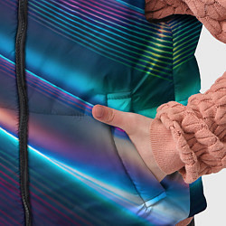 Детский жилет Фантастические неоновые линии, цвет: 3D-красный — фото 2