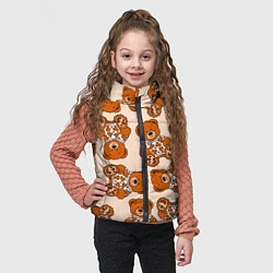 Детский жилет Принт мишки на мишке в свитере, цвет: 3D-черный — фото 2