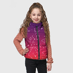 Детский жилет Созвездия в розовом небе, цвет: 3D-светло-серый — фото 2