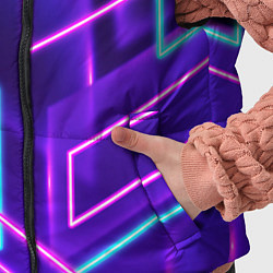 Детский жилет Neon Geometric, цвет: 3D-светло-серый — фото 2