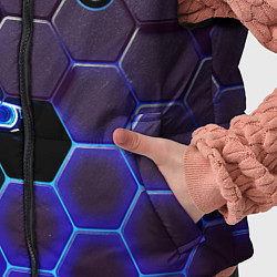 Детский жилет BMW неоновые соты, цвет: 3D-светло-серый — фото 2