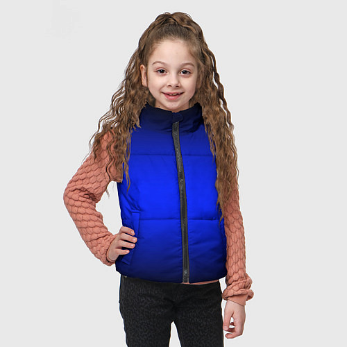 Детский жилет Градиент чёрно-сине-чёрный / 3D-Черный – фото 3