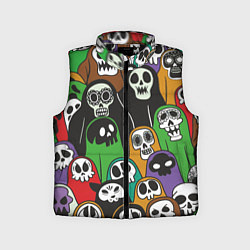 Детский жилет Скелеты на хэллоуин, цвет: 3D-черный