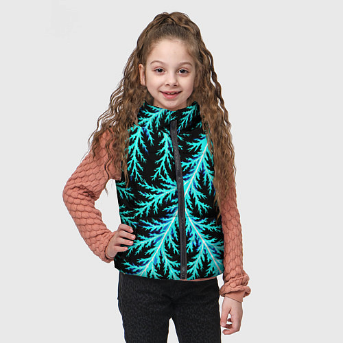 Детский жилет Разряды электричества Tie Dye / 3D-Черный – фото 3