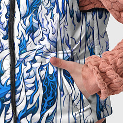 Детский жилет Белый и синий узор, цвет: 3D-светло-серый — фото 2