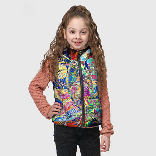 Детский жилет Сплетение Инь Ян / 3D-Светло-серый – фото 3