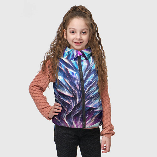 Детский жилет Синий драгоценный камень / 3D-Черный – фото 3