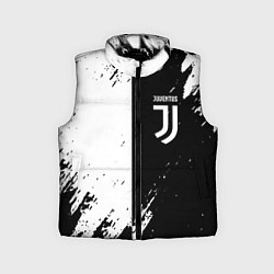 Детский жилет Juventus краски чёрнобелые, цвет: 3D-черный