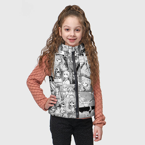 Детский жилет Провожающая в последний путь Фрирен узор / 3D-Черный – фото 3