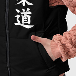 Детский жилет Борьба дзюдо с иероглифом, цвет: 3D-черный — фото 2