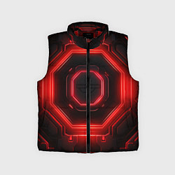 Детский жилет Nvidia style black and red neon, цвет: 3D-красный