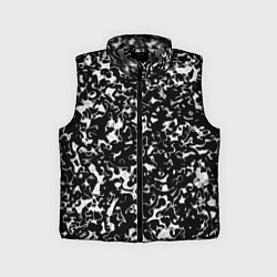 Детский жилет Черный жидкий металл, цвет: 3D-светло-серый