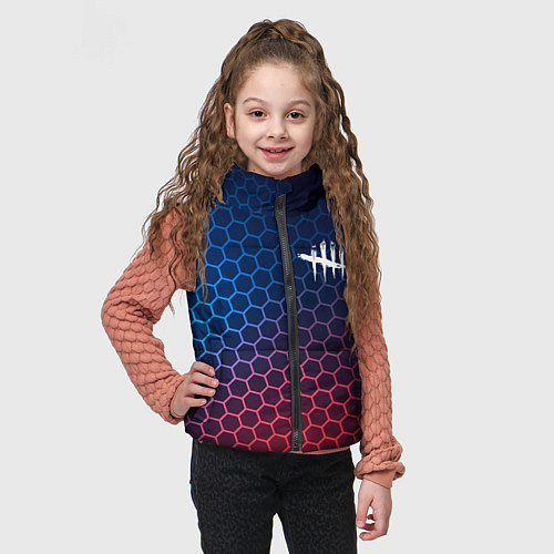 Детский жилет Dead by Daylight неоновые соты / 3D-Черный – фото 3