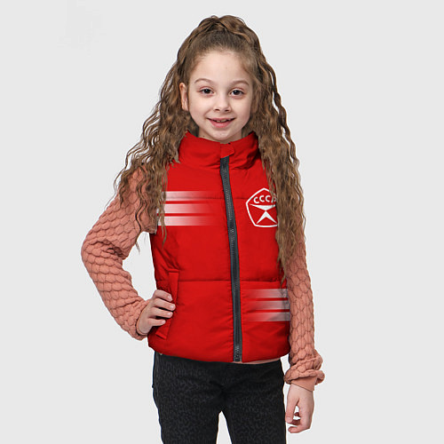 Детский жилет СССР гост три полоски / 3D-Черный – фото 3