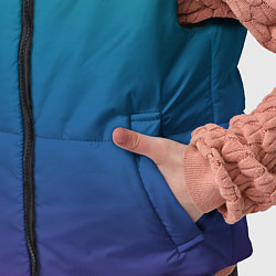 Детский жилет Градиент зелёно-фиолетовый, цвет: 3D-черный — фото 2