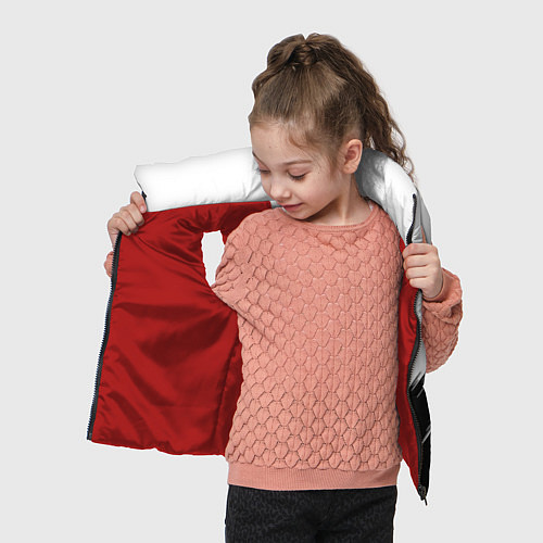 Детский жилет Биткоин текстура крипта / 3D-Красный – фото 4