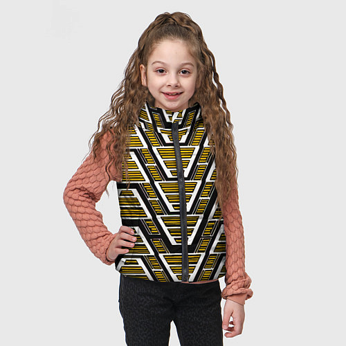 Детский жилет Техно броня жёлтая / 3D-Красный – фото 3