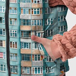 Детский жилет Хрущёвка в голубых тонах, цвет: 3D-черный — фото 2