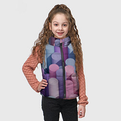 Детский жилет Цветные цилиндры, цвет: 3D-черный — фото 2