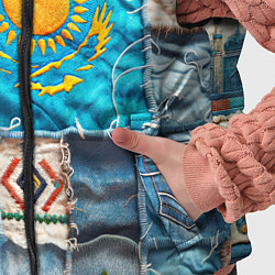 Детский жилет Пэчворк джинсы в Казахстане, цвет: 3D-красный — фото 2