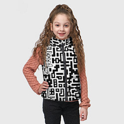 Детский жилет Чёрно-белая глитч инфекция, цвет: 3D-черный — фото 2