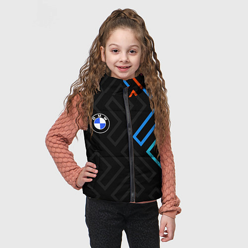 Детский жилет BMW brand color carbon / 3D-Черный – фото 3