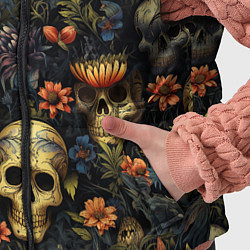 Детский жилет Осень и черепа, цвет: 3D-светло-серый — фото 2