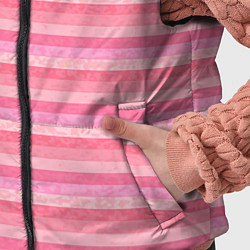 Детский жилет Нежный розовый полосатый, цвет: 3D-черный — фото 2