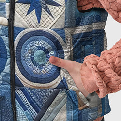 Детский жилет Denim patchwork - ai art, цвет: 3D-черный — фото 2