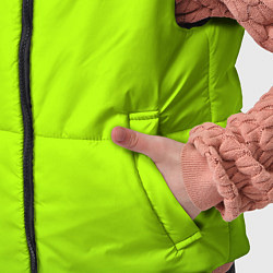 Детский жилет Яркий салатовый с лёгким затемнением, цвет: 3D-светло-серый — фото 2