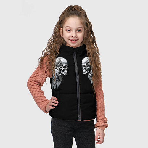 Детский жилет Skulls and Wings Mechanic / 3D-Светло-серый – фото 3