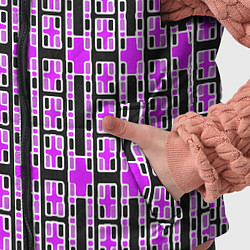 Детский жилет Розовые и чёрные кирпичики на чёрном фоне, цвет: 3D-черный — фото 2