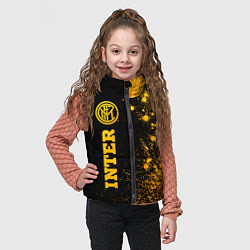 Детский жилет Inter - gold gradient по-вертикали, цвет: 3D-черный — фото 2