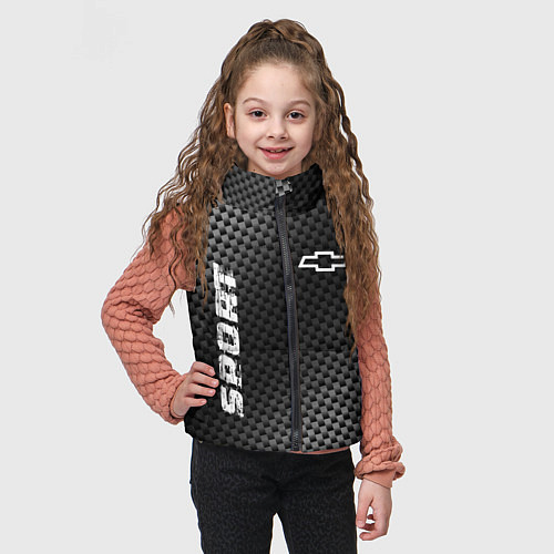 Детский жилет Chevrolet sport carbon / 3D-Черный – фото 3
