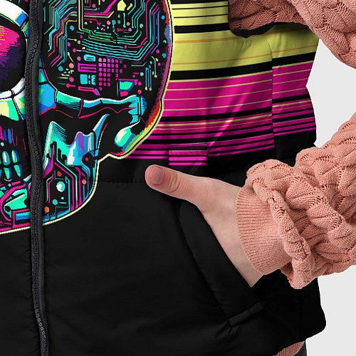 Детский жилет Cyber skull - ai art fantasy / 3D-Светло-серый – фото 5