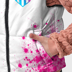 Детский жилет Atletico Madrid neon gradient style вертикально, цвет: 3D-черный — фото 2